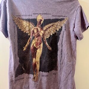 NIRVANA Light purple  Smiley Face Tee